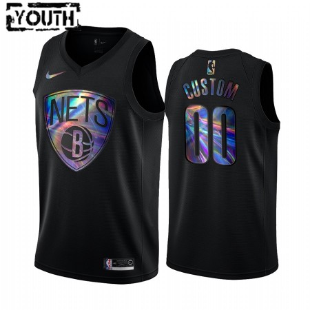 Kinder NBA Brooklyn Nets Trikot  Benutzerdefinierte Iridescent HWC Collection Swingman